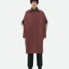 Bottega Veneta Irregular Wool Chevron Cape Coat> Coats
