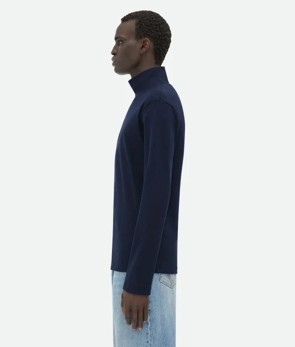 Bottega Veneta Jersey High Neck T-Shirt> Knitwear