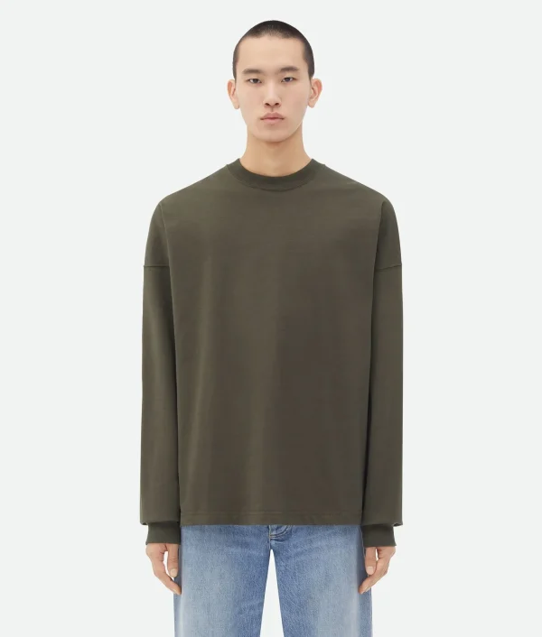 Bottega Veneta Jersey Oversized Long Sleeve T-Shirt> T-Shirts