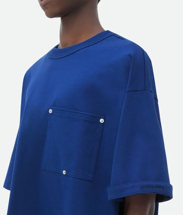 Bottega Veneta Jersey T-Shirt With V Pocket> T-Shirts