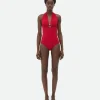 Bottega Veneta Knot Stretch Nylon Swimsuit>Women Swimwear