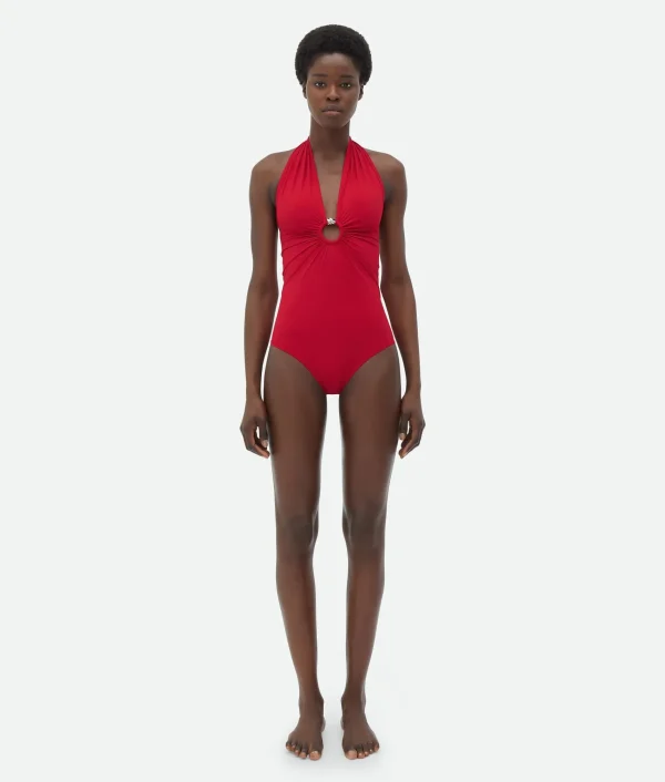 Bottega Veneta Knot Stretch Nylon Swimsuit>Women Swimwear