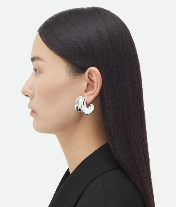 Bottega Veneta Large H Beam Earrings>Women Earrings