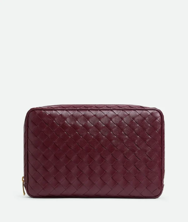 Bottega Veneta Large Intrecciato Zippered Pouch>Women Pouches And Travel Accessories