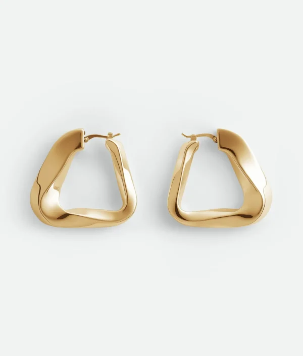 Bottega Veneta Large Twist Triangle Hoop Earrings>Women Earrings