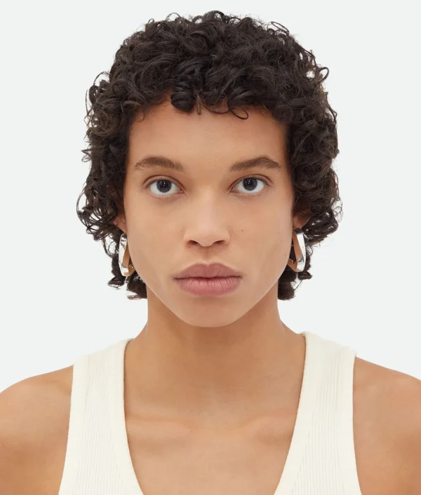 Bottega Veneta Large Twist Triangle Hoop Earrings>Women Earrings