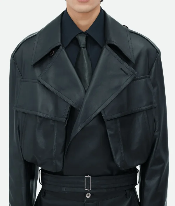 Bottega Veneta Leather Belted Blouson> Leather | Jackets