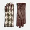 Bottega Veneta Leather Bicolor Intrecciato Gloves>Women Gloves