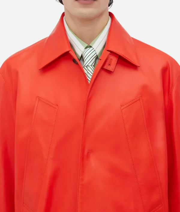 Bottega Veneta Leather Coat> Coats