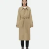 Bottega Veneta Leather Coat With Check Lining>Women Leather