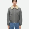 Bottega Veneta Leather Jacket With Shearling Collar> Leather