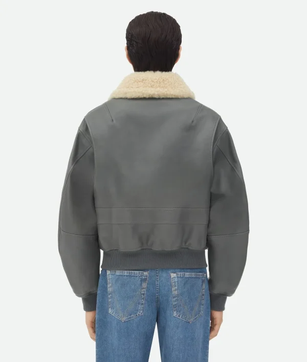 Bottega Veneta Leather Jacket With Shearling Collar> Leather