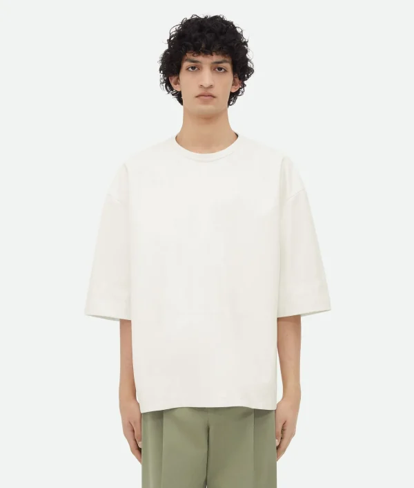 Bottega Veneta Leather T-Shirt> T-Shirts | Leather