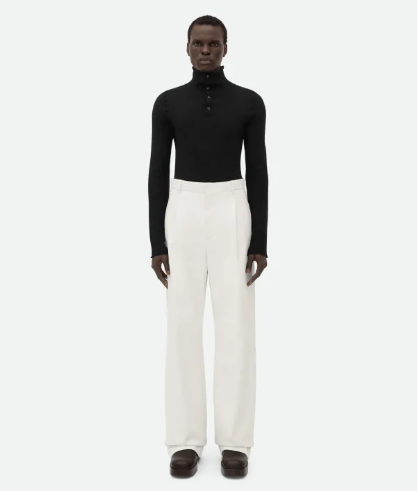 Bottega Veneta Leather Wide Leg Trousers> Trousers And Shorts | Leather
