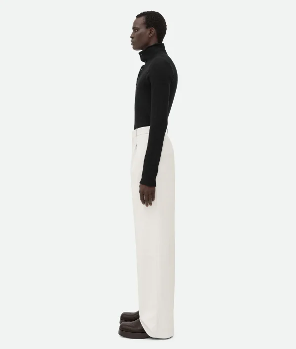 Bottega Veneta Leather Wide Leg Trousers> Trousers And Shorts | Leather