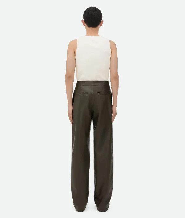 Bottega Veneta Leather Wide Leg Trousers> Trousers And Shorts | Leather