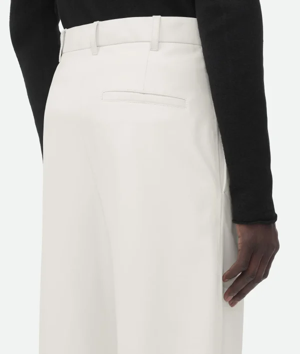 Bottega Veneta Leather Wide Leg Trousers> Trousers And Shorts | Leather