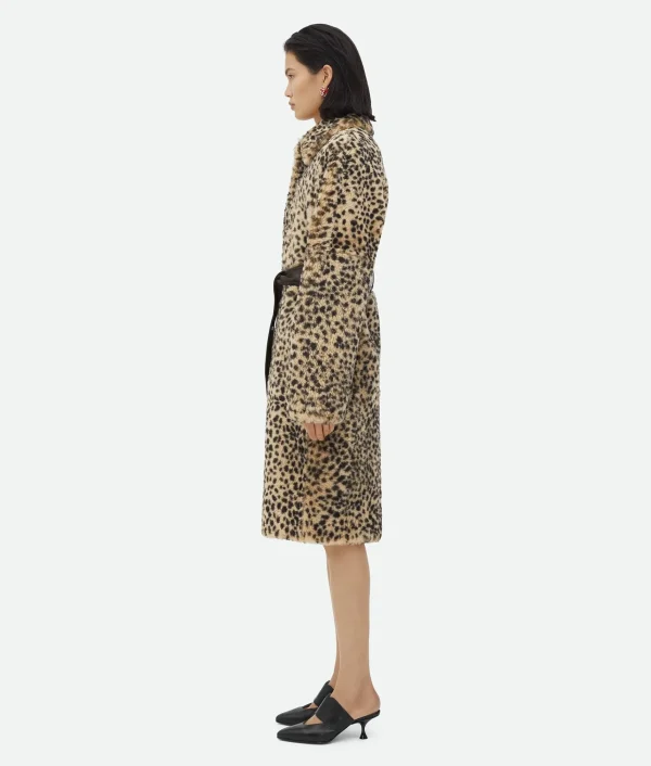 Bottega Veneta Leopard Print Shearling Coat>Women Coats
