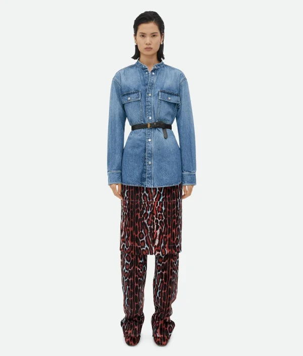 Bottega Veneta Leopard Print Shearling Skirt>Women Skirts