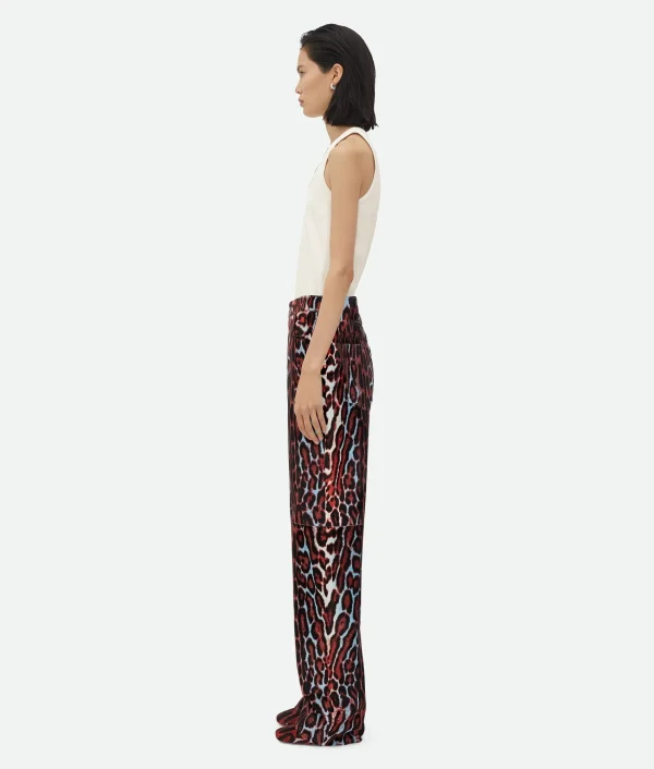 Bottega Veneta Leopard Print Shearling Trousers>Women Trousers And Shorts