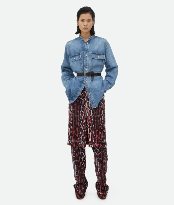 Bottega Veneta Leopard Print Shearling Trousers>Women Trousers And Shorts