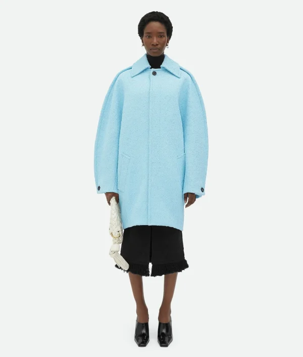 Bottega Veneta Light Cotton Tweed Cocoon Coat>Women Coats