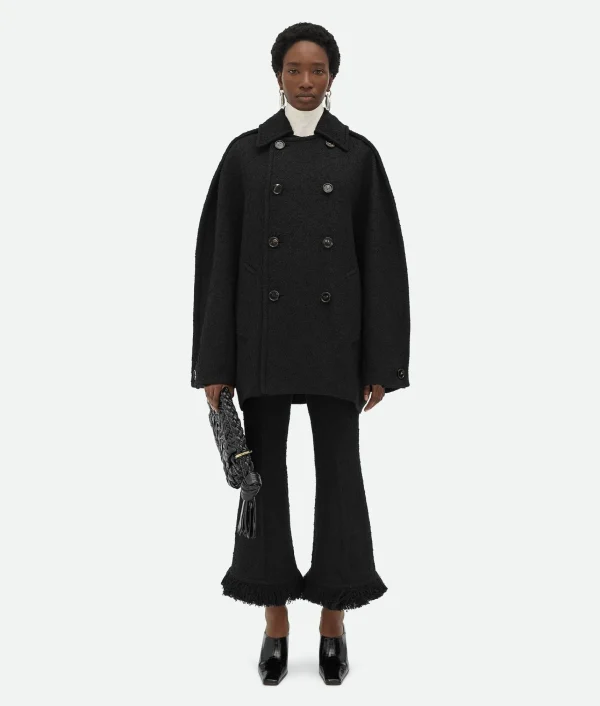 Bottega Veneta Light Cotton Tweed Cocoon Coat>Women Coats