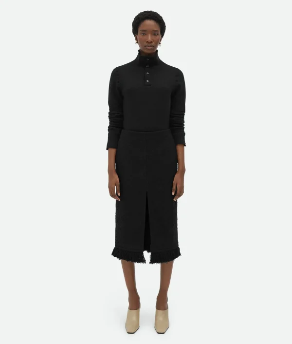 Bottega Veneta Light Cotton Tweed Skirt>Women Skirts