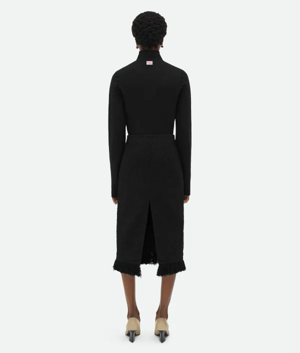 Bottega Veneta Light Cotton Tweed Skirt>Women Skirts