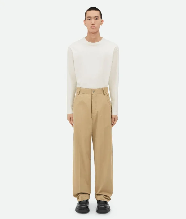 Bottega Veneta Light Cotton Twill Cargo Trousers> Trousers And Shorts