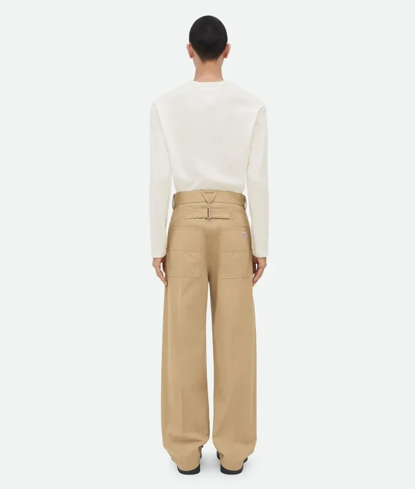 Bottega Veneta Light Cotton Twill Cargo Trousers> Trousers And Shorts