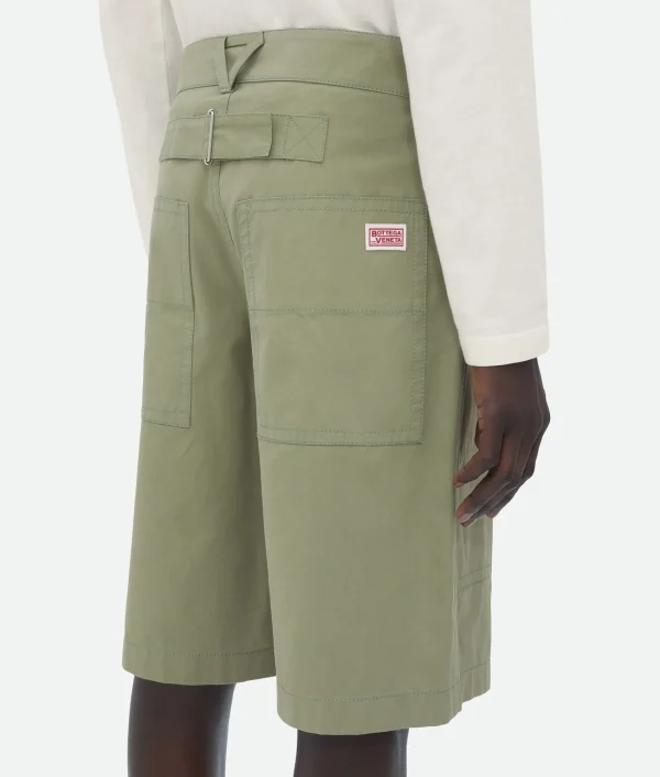 Bottega Veneta Light Cotton Twill Cargo Shorts> Trousers And Shorts