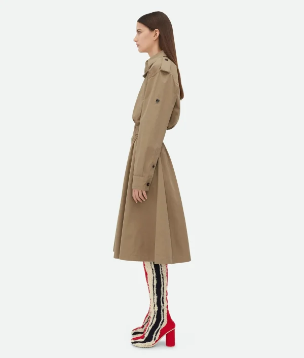 Bottega Veneta Light Cotton Twill Dress>Women Dresses