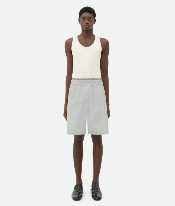 Bottega Veneta Light Cotton Twill Shorts> Trousers And Shorts