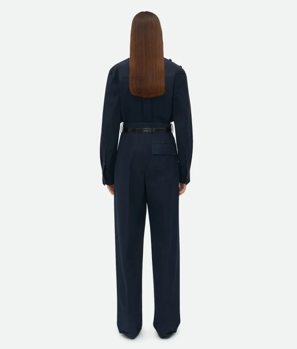 Bottega Veneta Light Cotton Twill Tapered Trousers>Women Trousers And Shorts