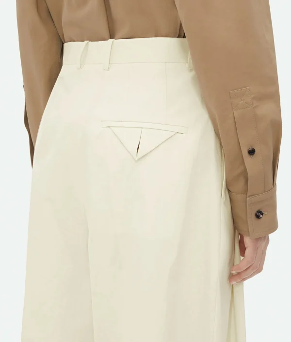 Bottega Veneta Light Cotton Twill Tapered Trousers>Women Trousers And Shorts