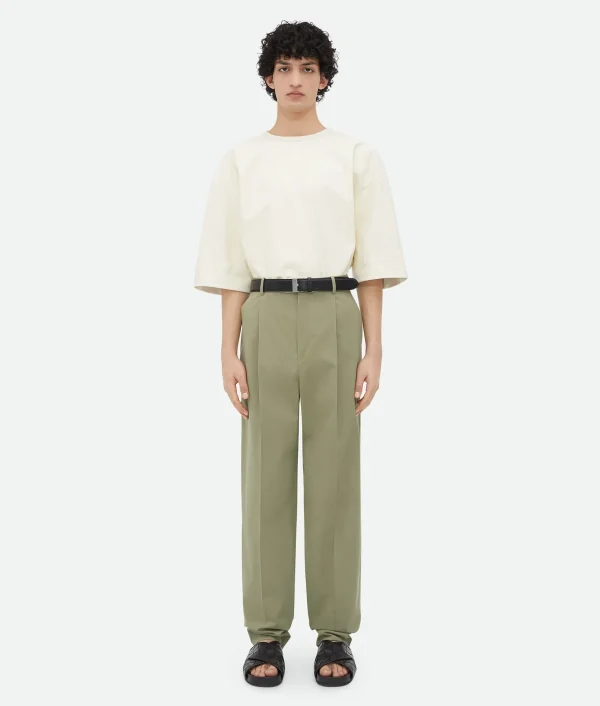 Bottega Veneta Light Cotton Twill Trousers> Trousers And Shorts