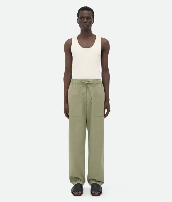 Bottega Veneta Light Cotton Twill Trousers> Trousers And Shorts