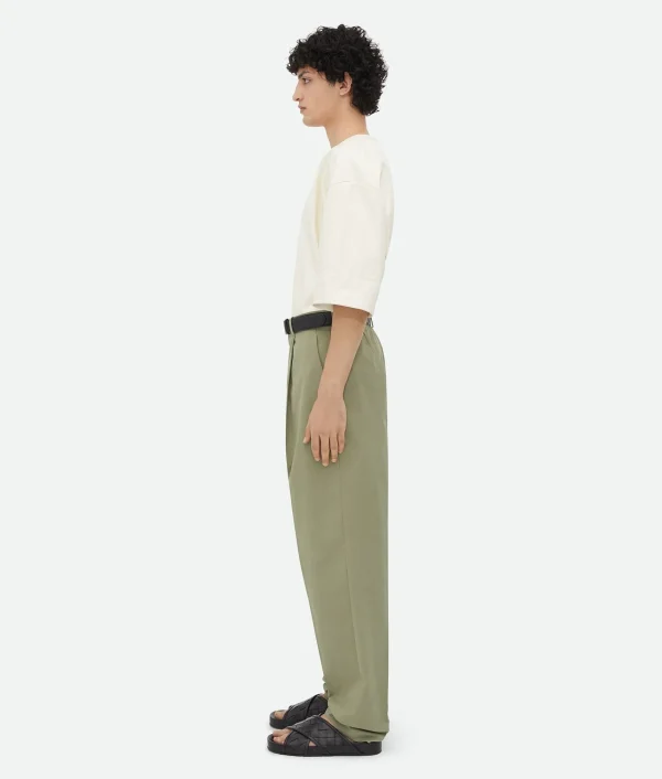 Bottega Veneta Light Cotton Twill Trousers> Trousers And Shorts