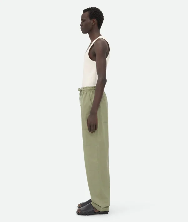 Bottega Veneta Light Cotton Twill Trousers> Trousers And Shorts