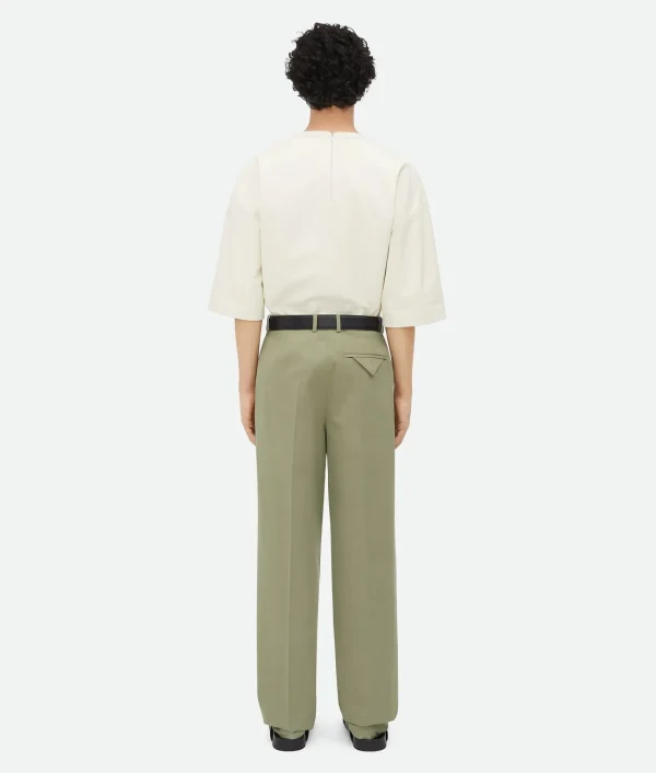 Bottega Veneta Light Cotton Twill Trousers> Trousers And Shorts