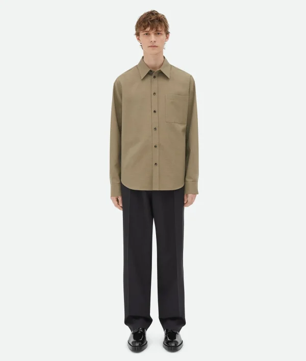 Bottega Veneta Light Tailored Wool Shirt> Shirts
