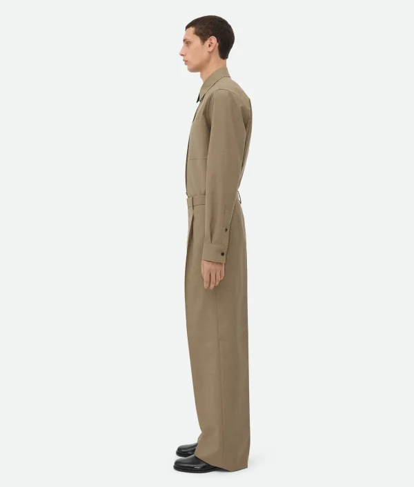 Bottega Veneta Light Tailored Wool Wide Leg Trousers> Trousers And Shorts