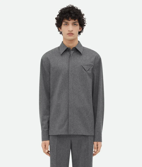 Bottega Veneta Light Wool Flannel Shirt> Shirts