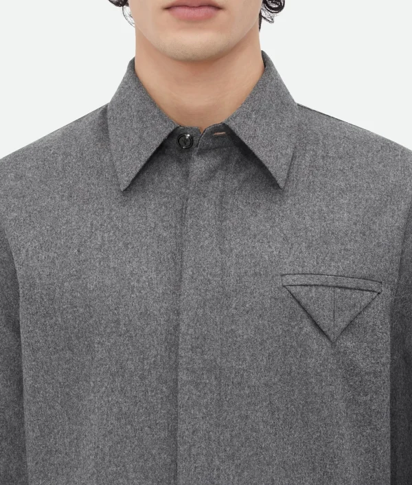 Bottega Veneta Light Wool Flannel Shirt> Shirts
