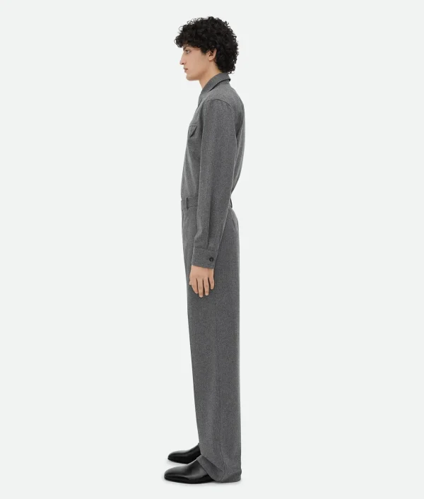 Bottega Veneta Light Wool Flannel Trousers> Trousers And Shorts