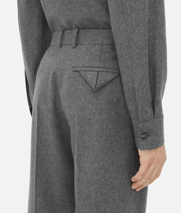 Bottega Veneta Light Wool Flannel Trousers> Trousers And Shorts