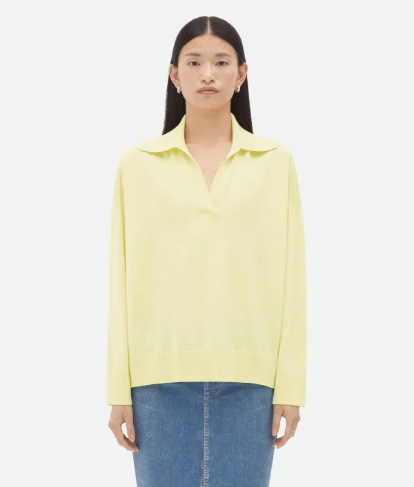 Bottega Veneta Light Wool Polo>Women Knitwear