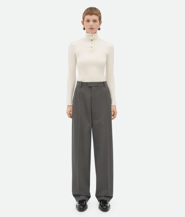 Bottega Veneta Light Wool Trousers>Women Trousers And Shorts