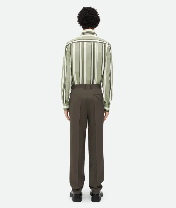 Bottega Veneta Light Wool Twill Trousers> Trousers And Shorts